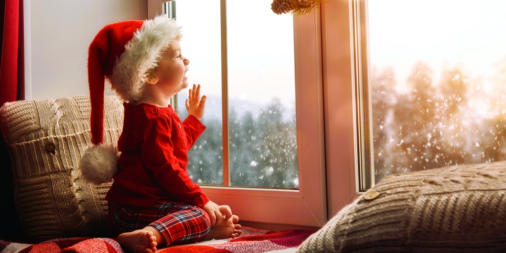 Child at a warm window
